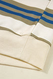 Khaki & Navy Striped Pullover