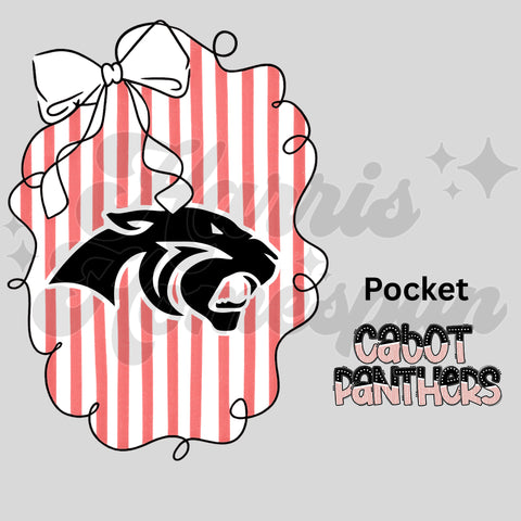 Cabot Panthers Stripes Frame DTF Print (front and back)