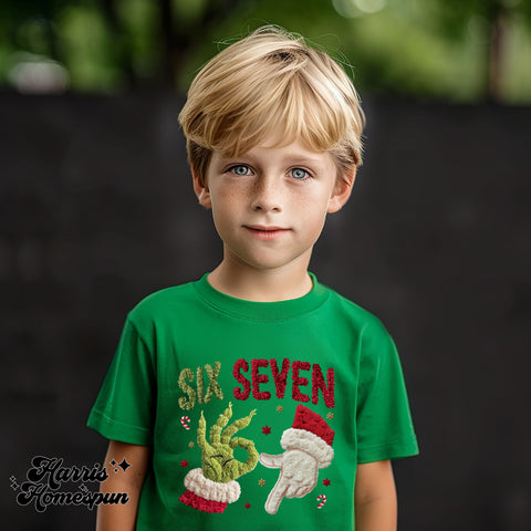 67 Santa Hands Completed Top