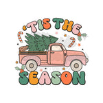 Tis the Season Pink Truck DTF Print