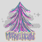 Pink Merry & Bright DTF Print