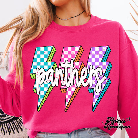 Colorful Panthers Checkered LB Completed Top