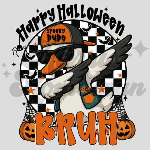 Happy Halloween Bruh Duck DTF Print