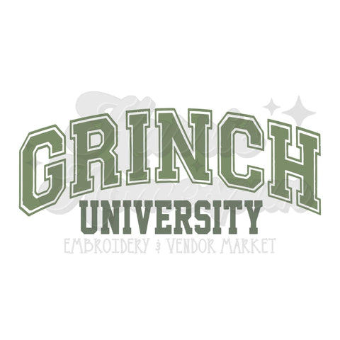 Grinch University DTF Print