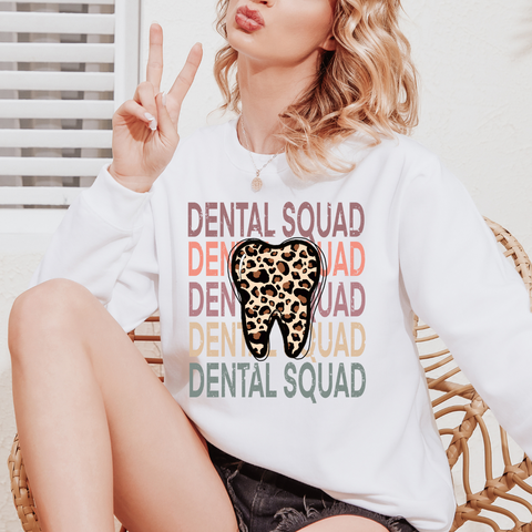 Dental Squad Leopard Tooth DTF Print