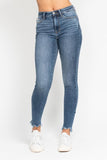 Judy Blue High Waist Shark Bit Hem Skinny Jeans