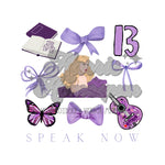 Speak Now TS Bows DTF Print