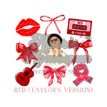 Red (Taylor's Version) TS Bows DTF Print