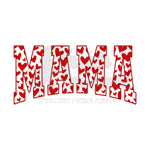 Mama Heart Font DTF Print