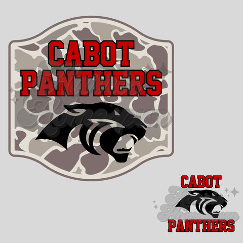 Cabot Panthers Camo DTF Print