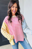 Multicolor Pastel Side Slits Sweater