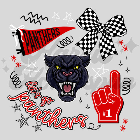 Let’s Go Panthers DTF Print