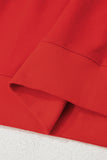 Red Varsity Striped Pullover