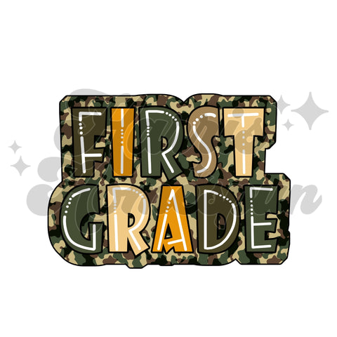 Camo First Grade DTF Print