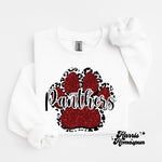 Faux Glitter Paw Panthers Completed Top