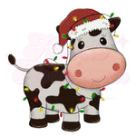 Christmas Cow DTF Print