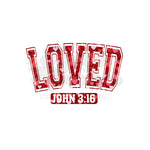 Loved John 3:16 Faux Glitter DTF Print