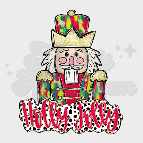 Holly Jolly Nutcracker DTF Print