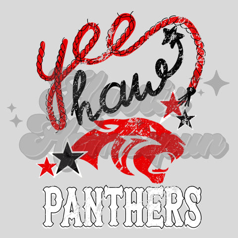 Yee Haw Panthers DTF Print