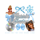 Hit Me Baby One More Time Bows DTF Print