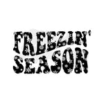 Black Freezin' Season with Snowflakes DTF Print