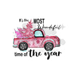 Pink Truck Most Wonderful DTF Print