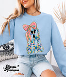 Floral Ghost with Bow Completed Top