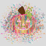 Splatter Colorful Pumpkin DTF Print