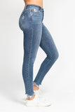 Judy Blue High Waist Shark Bit Hem Skinny Jeans