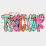 Teacher Different Patterns DTF Print