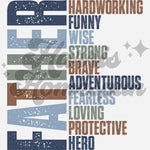Father Poem DTF Print