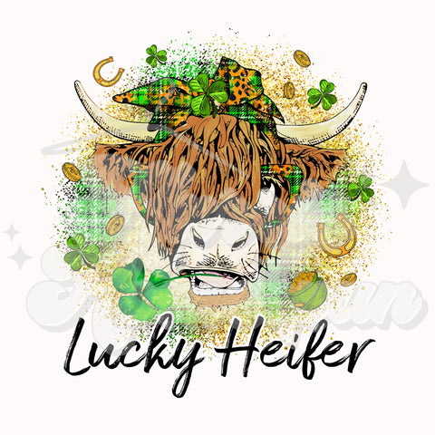 Lucky Heifer DTF Print