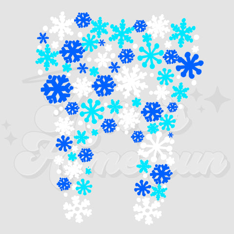 Snowflake Tooth DTF Print