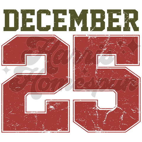 December 25 DTF Print
