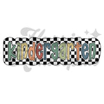 Kindergarten Colorful Checkered DTF Print