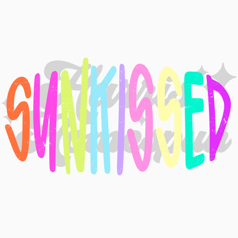 Bright Colorful Sunkissed DTF Print
