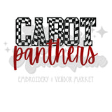 Cabot Panthers Checkered DTF Print