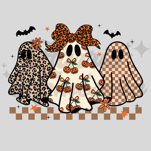Three Girly Ghosts DTF Print