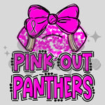 Pink Out Panthers Football DTF Print
