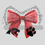 Cabot Panthers Bow with Words DTF Print