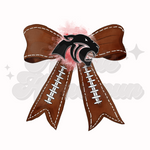 Panthers Football Bow DTF Print