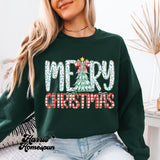 Merry Christmas with Tree Completed Top