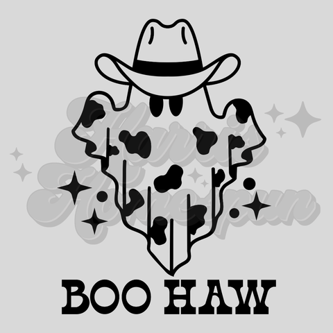 Boo Haw DTF Print with different color options