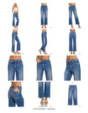 PRE-ORDER Zenana Distressed Hem Denim Pants