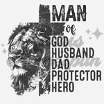 Man of God with Lion DTF Print
