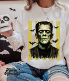Spooky Character Lime Green Striped Completed Top