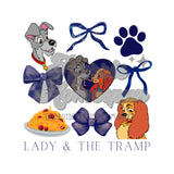 Lady and Tramp Bows DTF Print