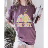 True Story Tomb Faux Glitter DTF Print