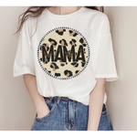 Leopard MAMA Circle DTF Print