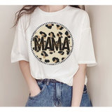 Leopard MAMA Circle DTF Print